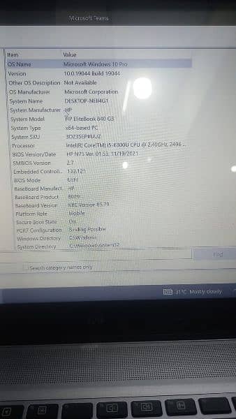 Hp Ellitebook 840 G3 8Gb Core i5 6 generation touch and type