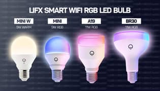 Lifx smart RGB wifi Led bulb 1100 Lumens 9w 11w mini w A19 BR30 0