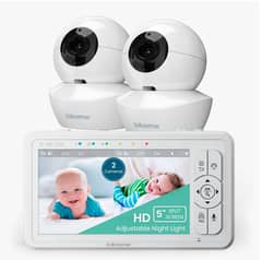 Babysense 5" HD Split-Screen Baby Monitor, Video Baby Monitor with Cam 0