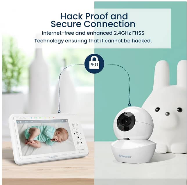 Babysense 5" HD Split-Screen Baby Monitor, Video Baby Monitor with Cam 6