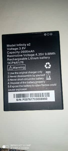 Telenor infinity a2 mobile battery. call on 03006826028. 3