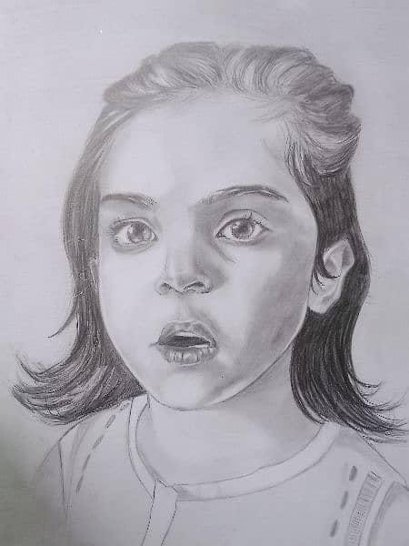 Without Frame Paper Handmade Portrait Pencil Sketch