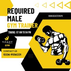 Male Fitness Trainer for Gym or Front Desk Manager