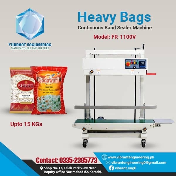 Heavy Bags Continuous Band Sealer Machine| Sealing and Packing Machine 0