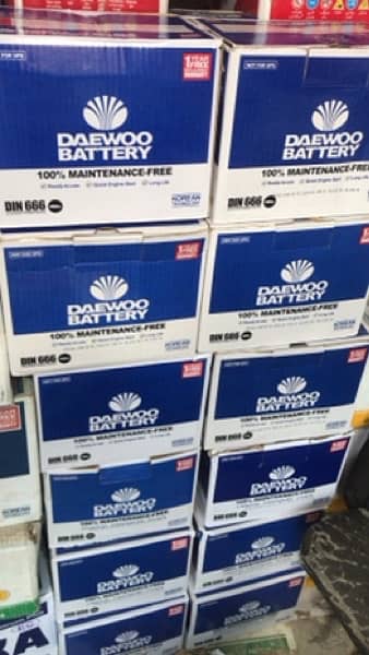 Daewoo DIN-666 100% Maintenance Free battery 1 year warranty 5