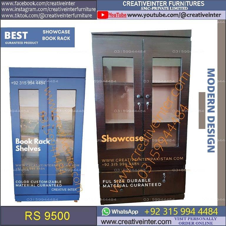 showcase Wardrobe Almari shelves set cloth Dressing hanger rack locker ...