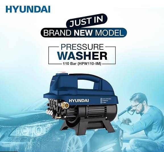 HYUNDAI High Pressure Car Washer Machine - 110 Bar, Induction Motor 4