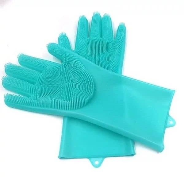 Pair of Silicone Gloves - Rubber Gloves - Scrubber 13