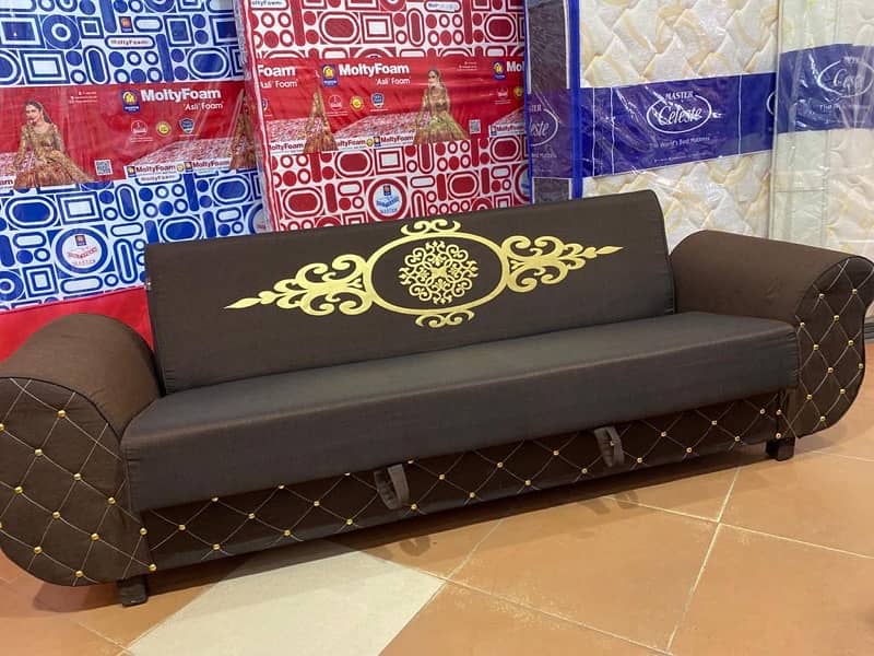 sofa cum bed(2in1)(sofa + bed)(Molty foam)(10 years warranty ) 4