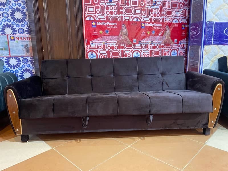 sofa cum bed(2in1)(sofa + bed)(Molty foam)(10 years warranty ) 12