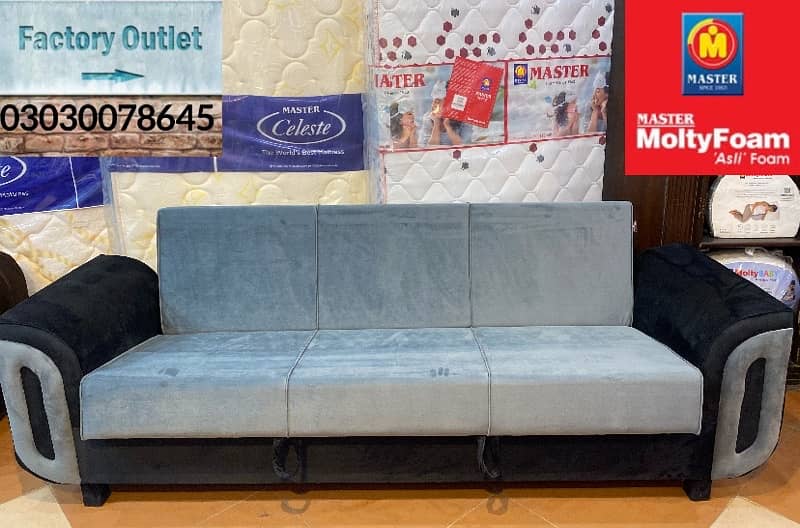 sofa cum bed (2in1)(sofa + bed)(Molty foam)(10 years warranty ) 6