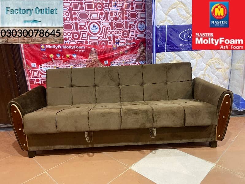 sofa cum bed (2in1)(sofa + bed)(Molty foam)(10 years warranty ) 7