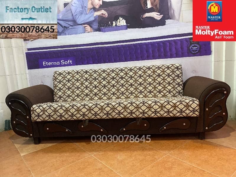 sofa cum bed (2in1)(sofa + bed)(Molty foam)(10 years warranty ) 12