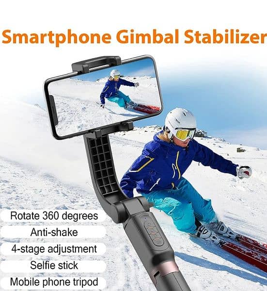 video selfie stick one axis handheld gimbal 3