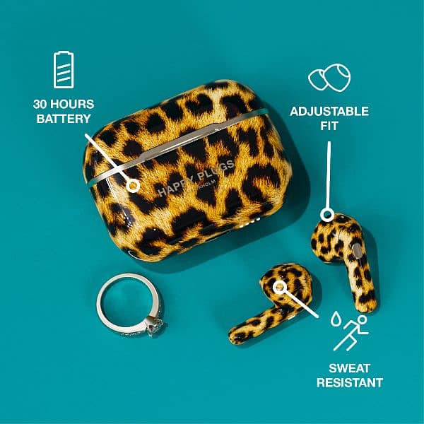 HAPPY PLUGS AIR 1 HOPE EARBUDS (LIMITED EDITION) LEOPARD 2