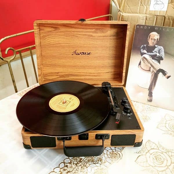 Asmuse Bluetooth Turntable Gramophone Record player antique Vinyl 0