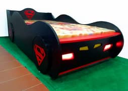 Superman Brand New Single Car Bed for Boys, Factory Outlet 0