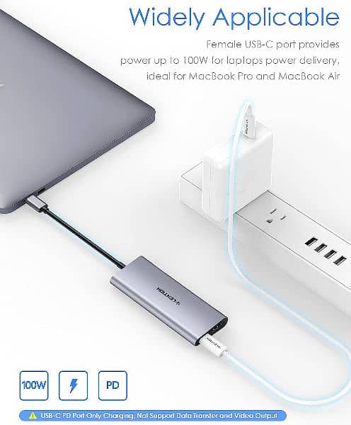 LENTION Type C 6in1 USB-C Multi-Port Hub uwith 4K HDMI Output, 11