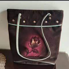 Brown Velvet Bag