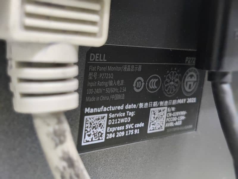 Dell 27" 4k resolution borderless led 8