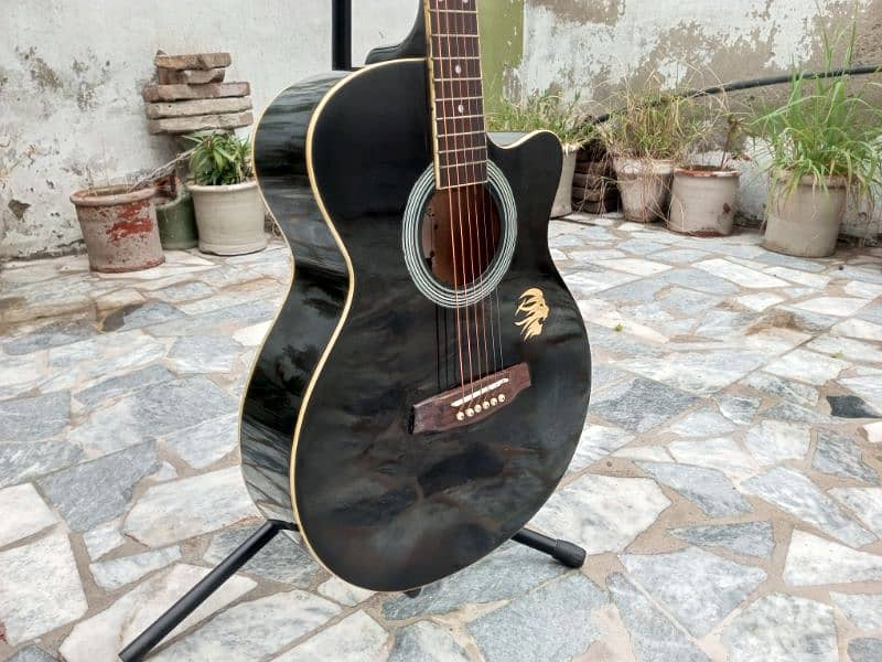 New Acoustic Black Color Guitar 6
