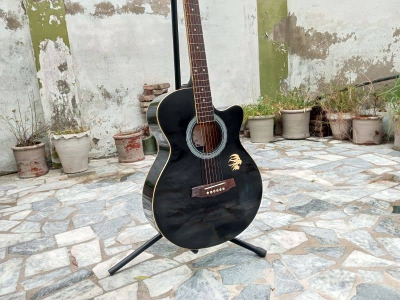 New Acoustic Black Color Guitar 7