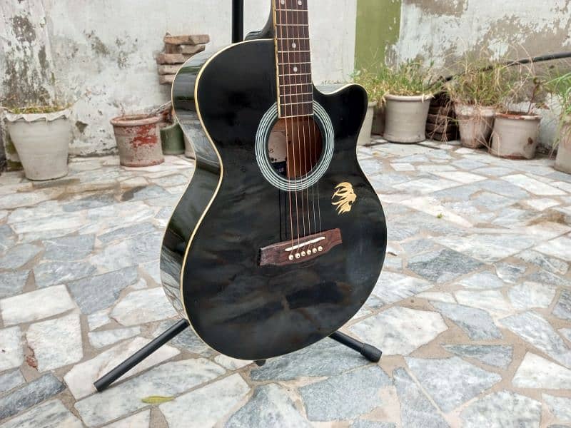 New Acoustic Black Color Guitar 8