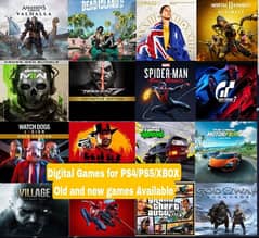 All Digital Games (Not Disc) for PS4,PS5 and Xbox Availabl