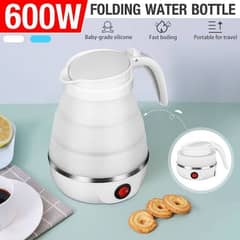 Foldable Portable Electric Kettle Travel Kettle Silicone, 5 Mins Heat 0