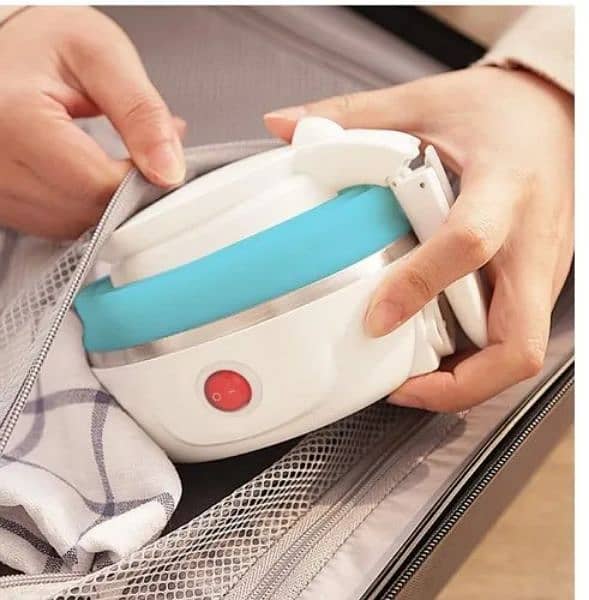 Foldable Portable Electric Kettle Travel Kettle Silicone, 5 Mins Heat 1