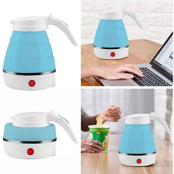 Foldable Portable Electric Kettle Travel Kettle Silicone, 5 Mins Heat 3
