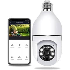 WiFi 1080P ptz bulb camera DUAL LENS 3 LENS