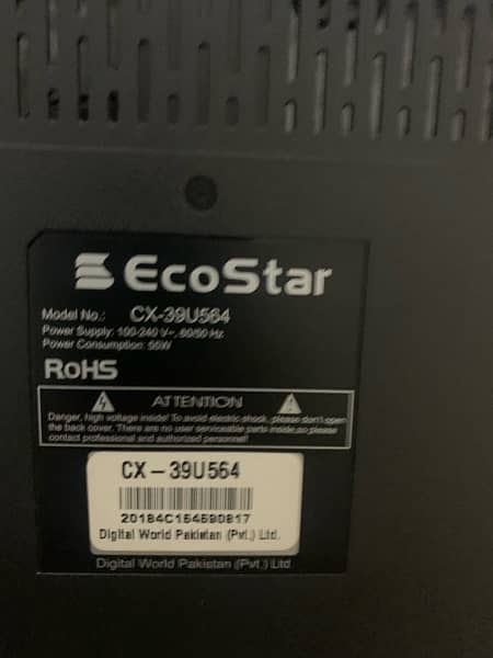 Ecostar LED Tv 39 inch 4