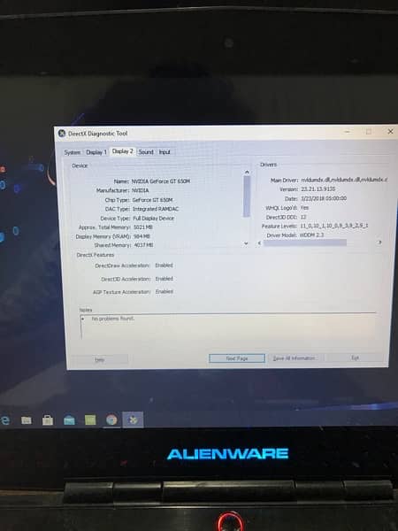 Alienware M14x R2 i5 3rd generation 7