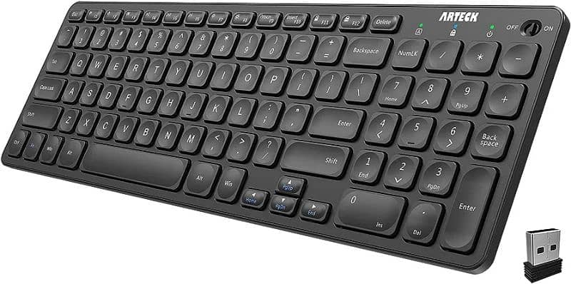 Arteck HW305-3 2.4G Wireless Full Size Keyboard 2