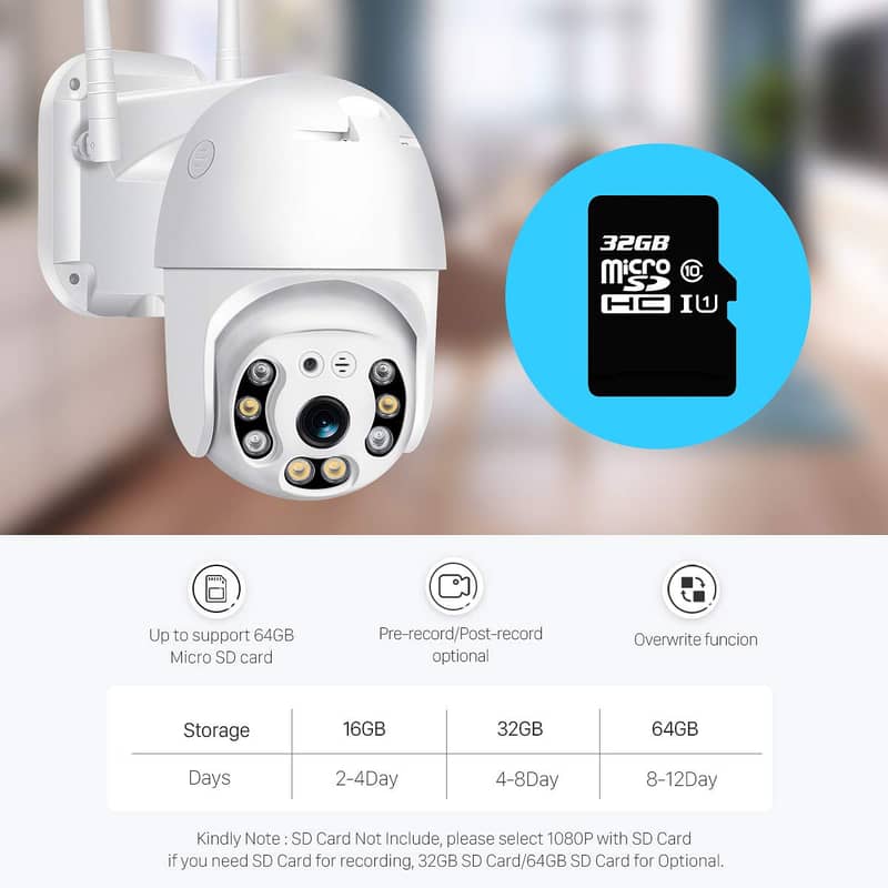 Ptz Wifi Camera Hb66 2mp 1080p Outdoor Cctv Security Camera 4x Digital 4