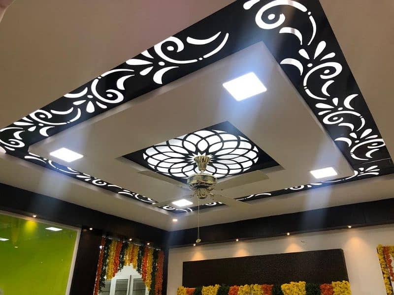 CNC partition,mdf hdf work,gypsum false ceiling,POP,pvc,wooden work 1