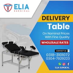 Delivery table on nominal prices with fine quality