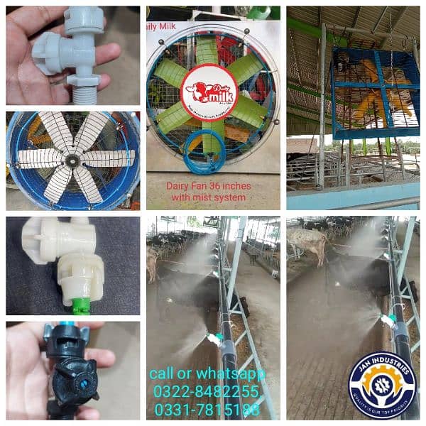 Milking Machine Cows For Sale | Dairy Fans | Indsuatrial Mist Sytem 6