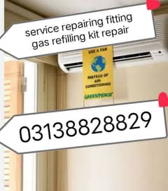 service repairing fitting gas refilling kit repired