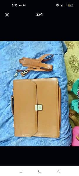 pure leather brown bag new 3