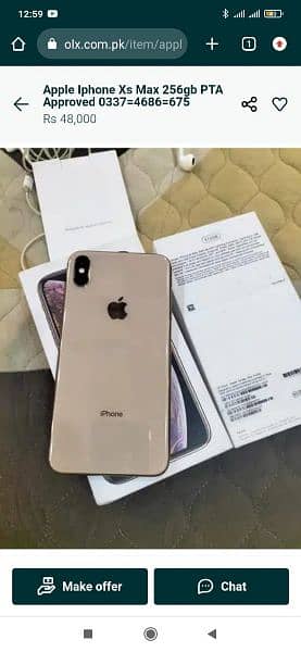 iphone xs pta approved olx