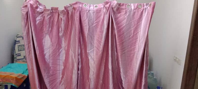 Hardly used beautiful Pink & Silver lining curtain in just 3000 only 0