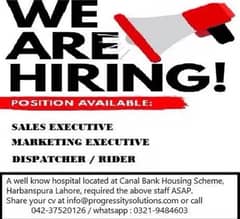 Marketing/Sales Executive/ Riders