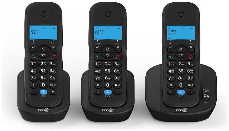 Cordless Phone Set With Intercom In 2 Handset PTCL , Landline Phone 1