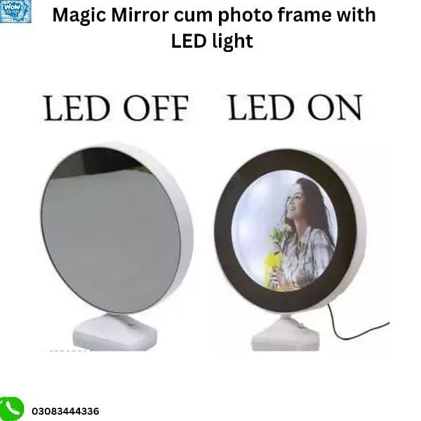 Magic Mirror Cum Photo Frames with LED light 2