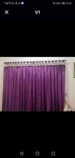 purple colored curtains
