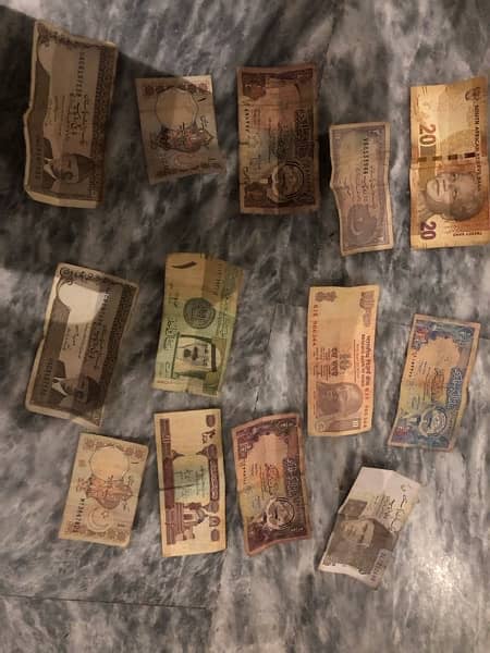 Old currency 13 notes and 32 coins 1