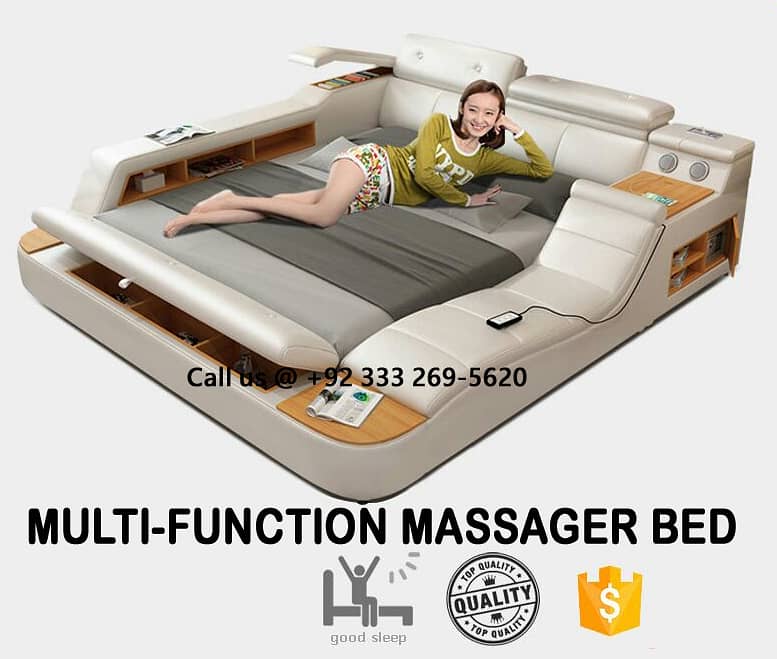 Smart Bed Multi Function and Massager Bed+sofa+storage+Speaker 0