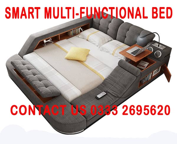 Smart Bed Multi Function and Massager Bed+sofa+storage+Speaker 1